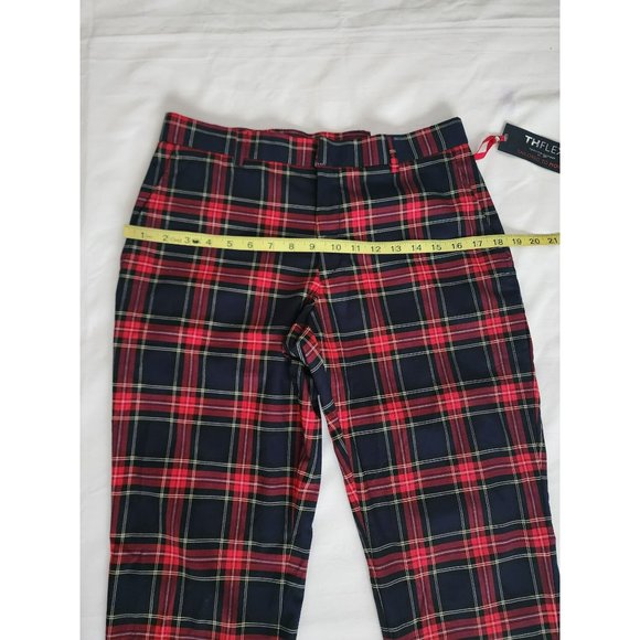 Tommy Hilfiger THELEX Tailored To Move Tribeca Plaid Skinny Pants 30WX30L NWT - Picture 11 of 13